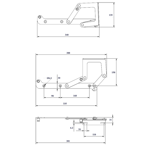 Механизм поворота спинки 430_3 + 2 пружины 2 | Эгида-Сибирь Механизм поворота спинки 430_3 + 2 пружины